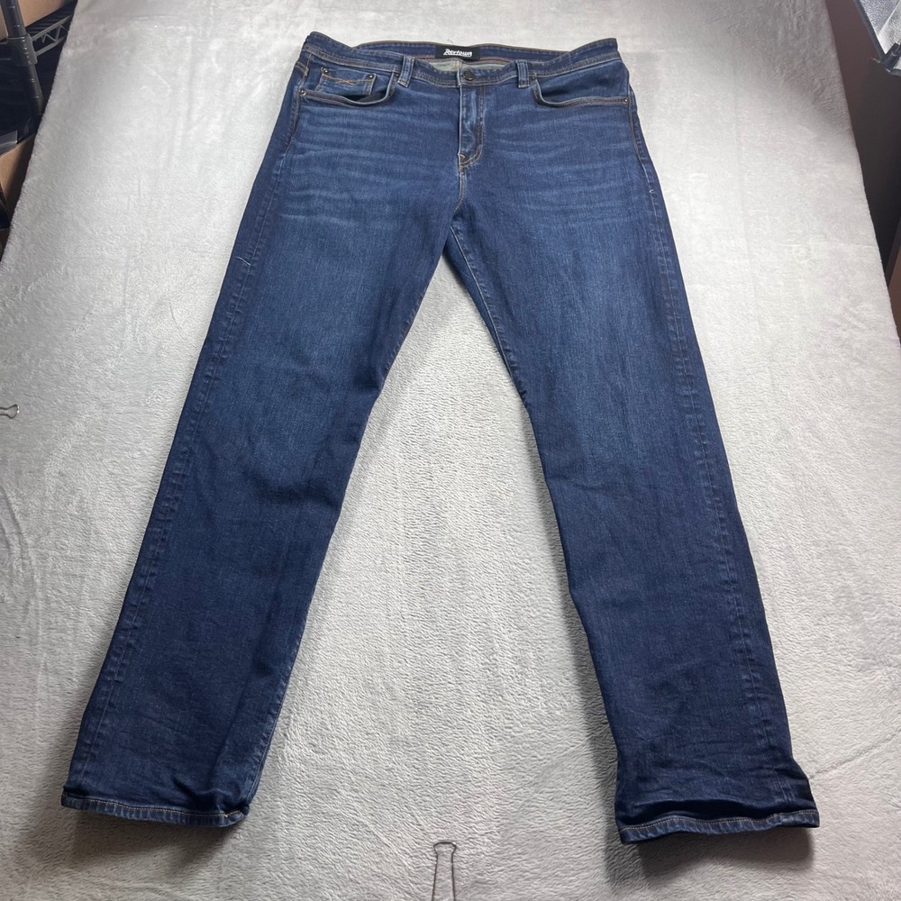 Revtown Decade Denim Automatic Mens Jeans 38x34 Dark Wash Blue Straight Leg
